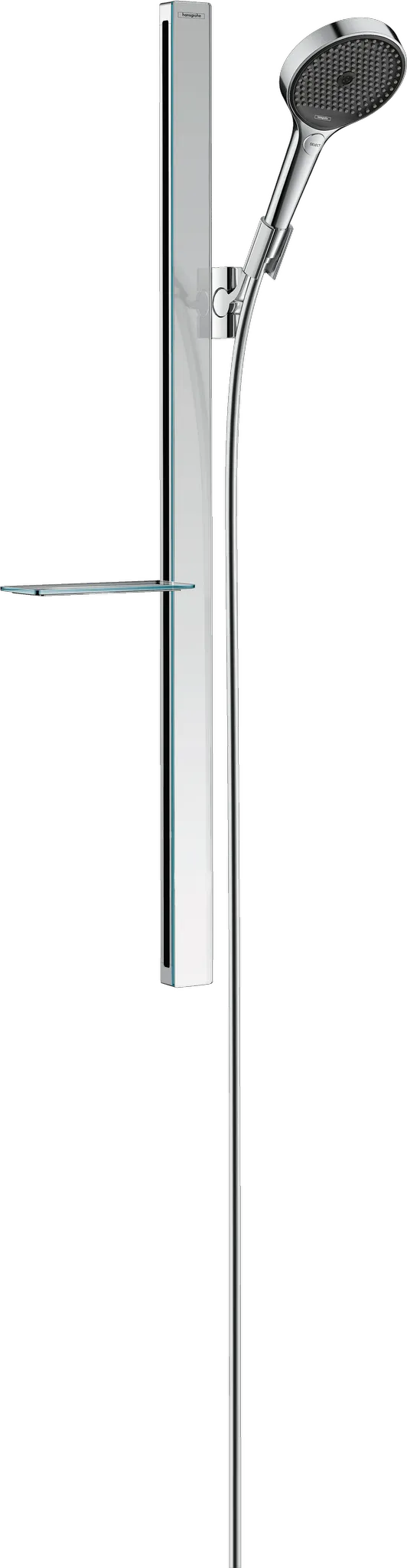 Brausenset Rainfinity 130 3jet Unica E 900mm chrom mit Ablage Brausenset Rainfinity 130 3jet Unica E 900mm chrom mit Ablage