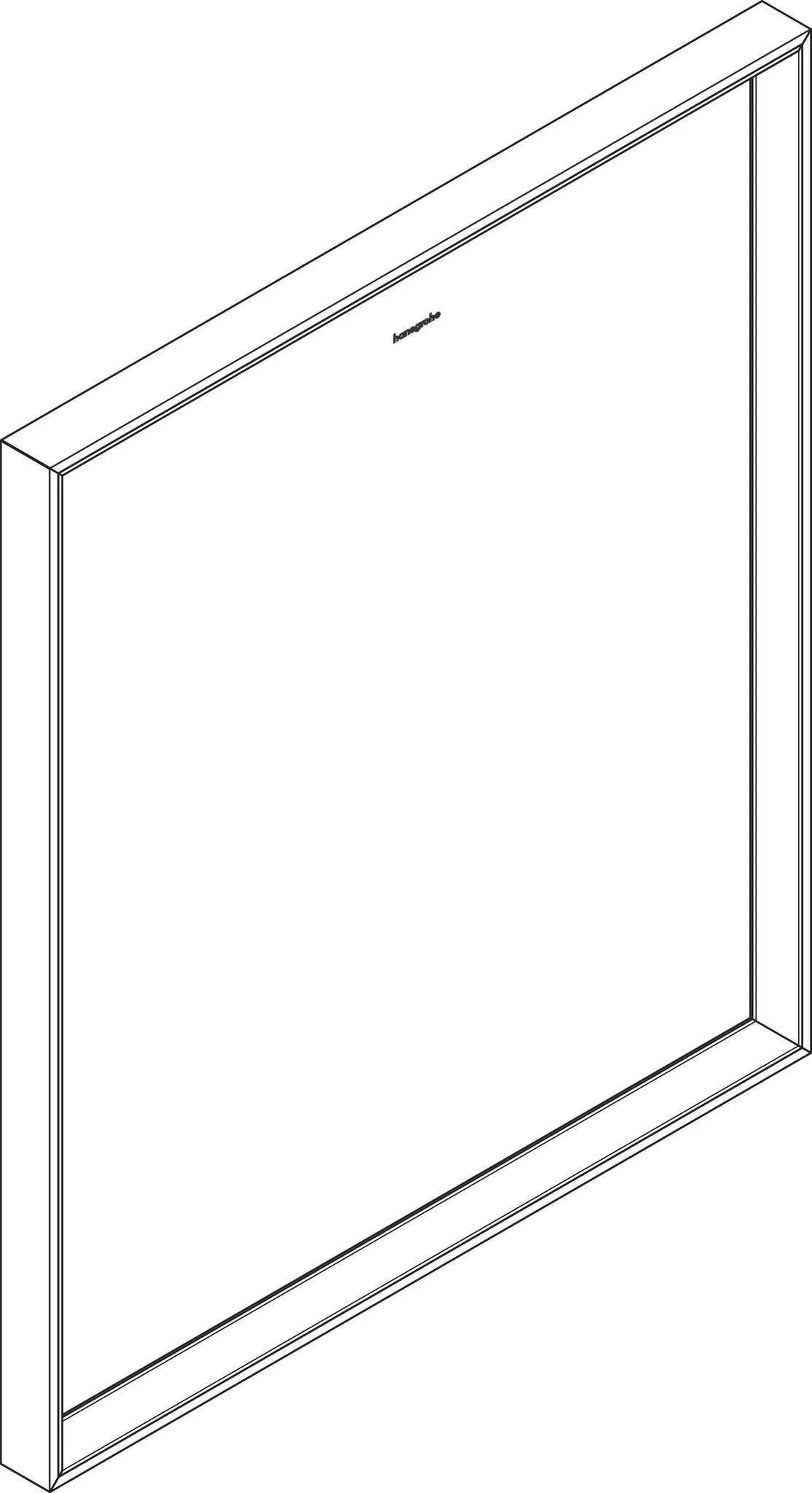 Hansgrohe Xarita E Spiegel mit LED-Beleuchtung, 600x50cm, Mattweiß