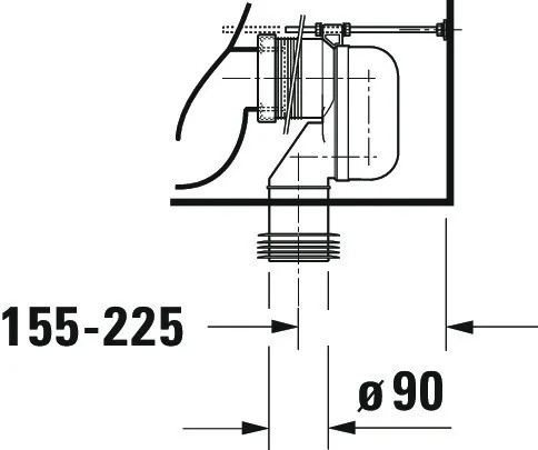 SWC Kombi D-Neo 650mmm, Weiß rimless, fürSPK, TS, Abgang Vario, HYG