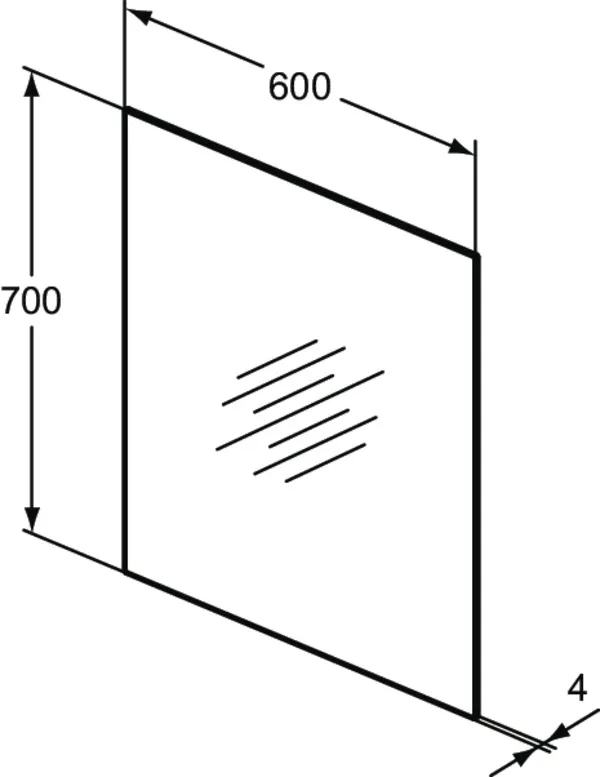 Ideal Standard Mirror&Light Wandspiegel, 600x20x700 mm Ideal Standard Mirror&Light Wandspiegel, 600x20x700 mm