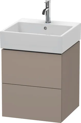 Duravit Waschtischunterschrank wandhängend „L-Cube“ 48,4 × 54,4 × 45,9 cm Basalt Matt