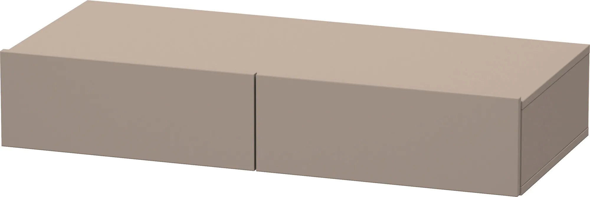 Duravit Schubkastenablage „DuraStyle“ in 100 × 18,2 × 44 cm Frontfarbe: Basalt Matt / Größe: 100 × 44 × 18,2 cm / Korpusfarbe: Basalt Matt / Schubladen: 2