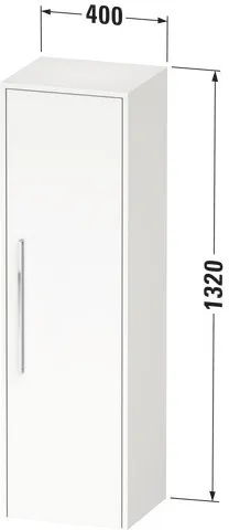 Duravit Halbhochschrank „D-Code“ 40 × 132 × 36 cm in Beton Matt