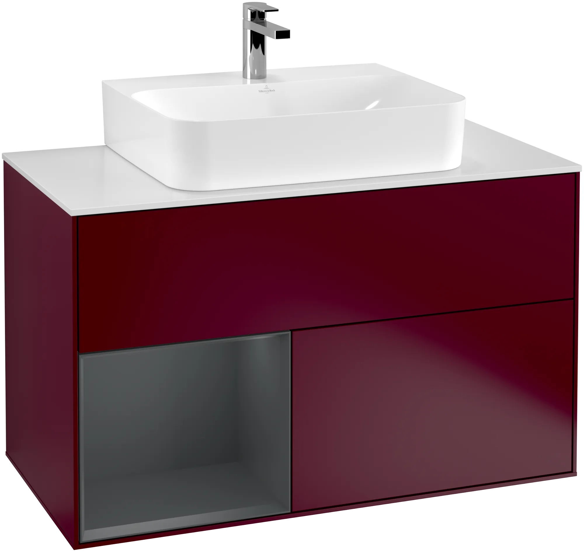 Villeroy & Boch Waschbeckenunterschrank Finion F11, 1000 x 603 x 501 mm, mit Beleuchtung, 2 Auszüge