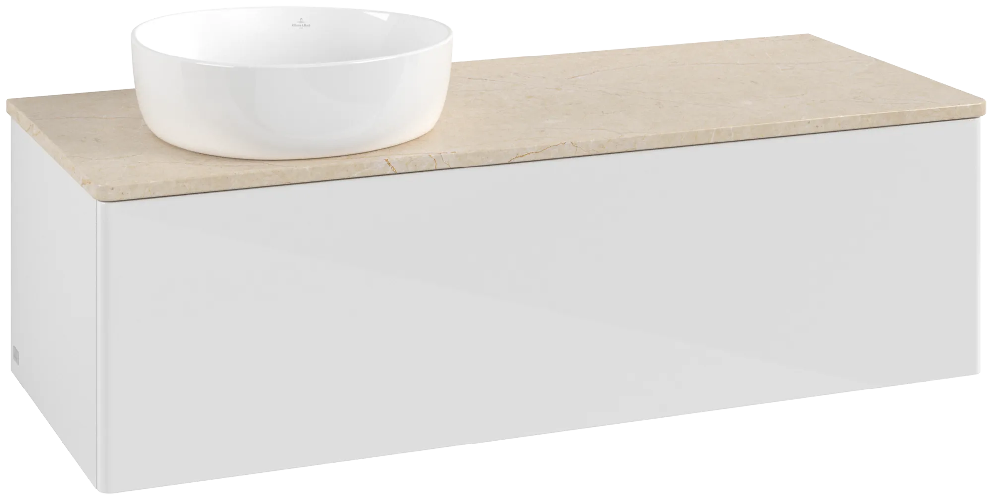 Villeroy & Boch Antao Waschbeckenunterschrank K33_1, 1200x360x500 mm, Glossy White Lacquer / Botticino