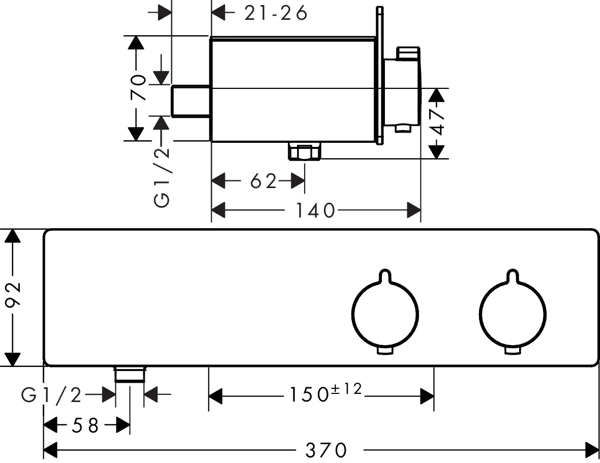 Thermostat ShowerTablet 350 Brause Aufputz DN15 chrom Thermostat ShowerTablet 350 Brause Aufputz DN15 chrom