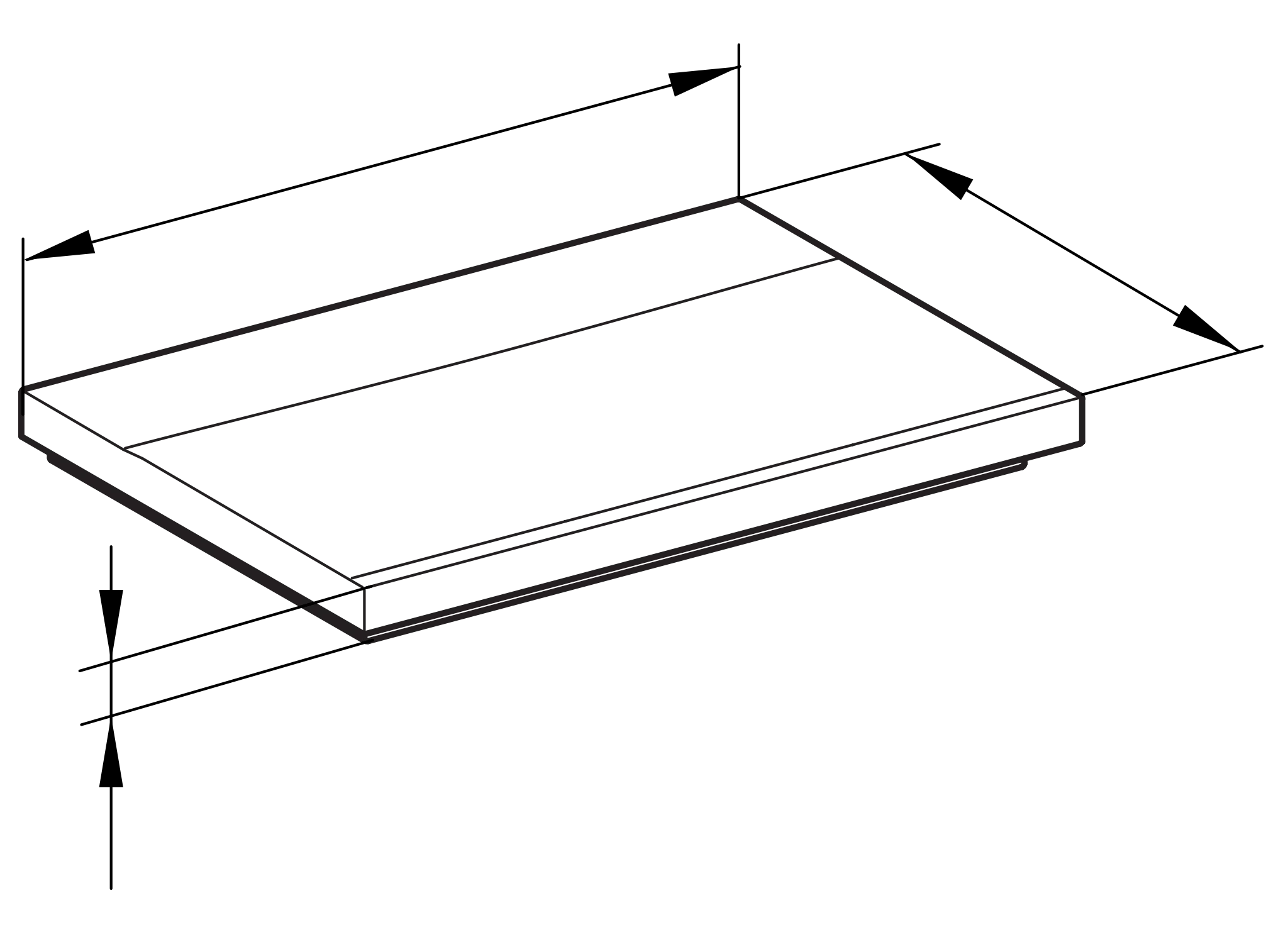 KEUCO Einbauwaschtisch „Royal Reflex“, ohne Hahnlochbohrung in Weiß, 500 × 350 × 30 mm