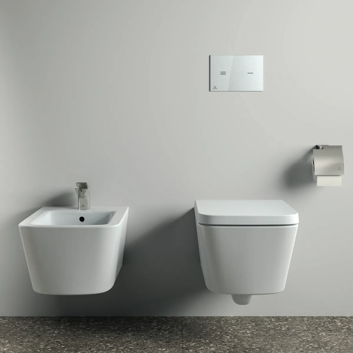 Ideal Standard Bidetarmatur CONCA Atelier Collections, Ausladung 133mm, Silver Storm Ideal Standard Bidetarmatur CONCA Atelier Collections, Ausladung 133mm, Silver Storm