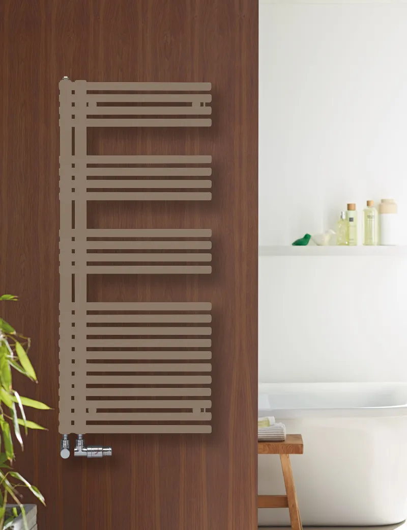 Zehnder Forma Asym, rechts, 50 mm Badheizkörper LFAR-170-050-05 Beige Grey