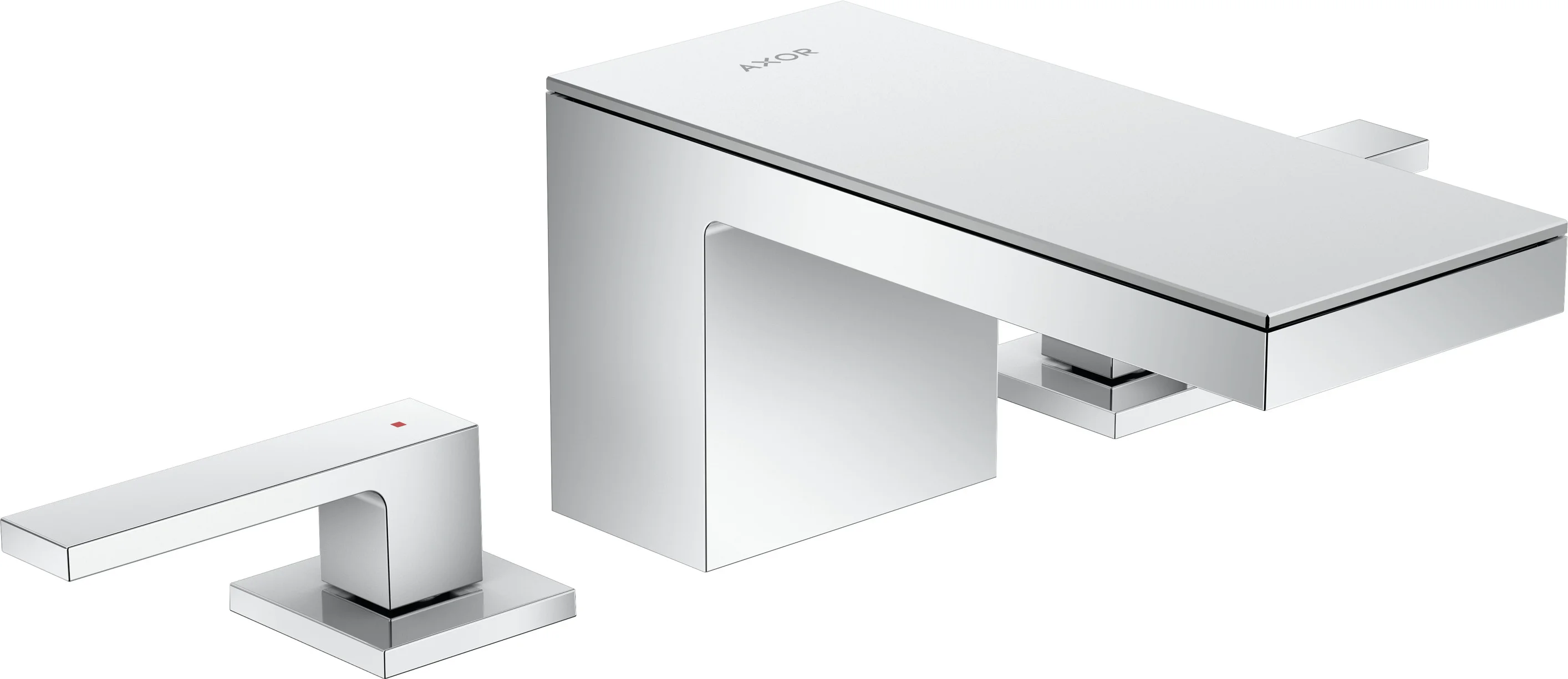 Hansgrohe AXOR MyEdition 3-Loch Waschtischarmatur Chrom, Ausladung 151 mm, Auslaufhöhe 70 mm, Hebelgriff, PowderRain Strahlart, max. Durchfluss 5 l/min, DN15 Anschluss Hansgrohe AXOR MyEdition 3-Loch Waschtischarmatur Chrom, Ausladung 151 mm, Auslaufhöhe 70 mm, Hebelgriff, PowderRain Strahlart, max. Durchfluss 5 l/min, DN15 Anschluss