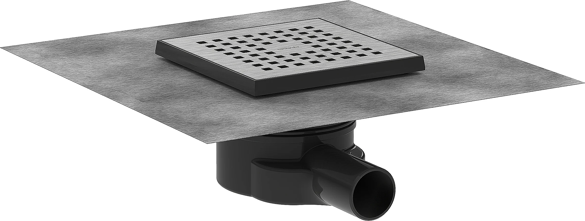 Hansgrohe RainDrain Point Komplettset Punktablauf 150x150 mm Edelstahl gebürstet