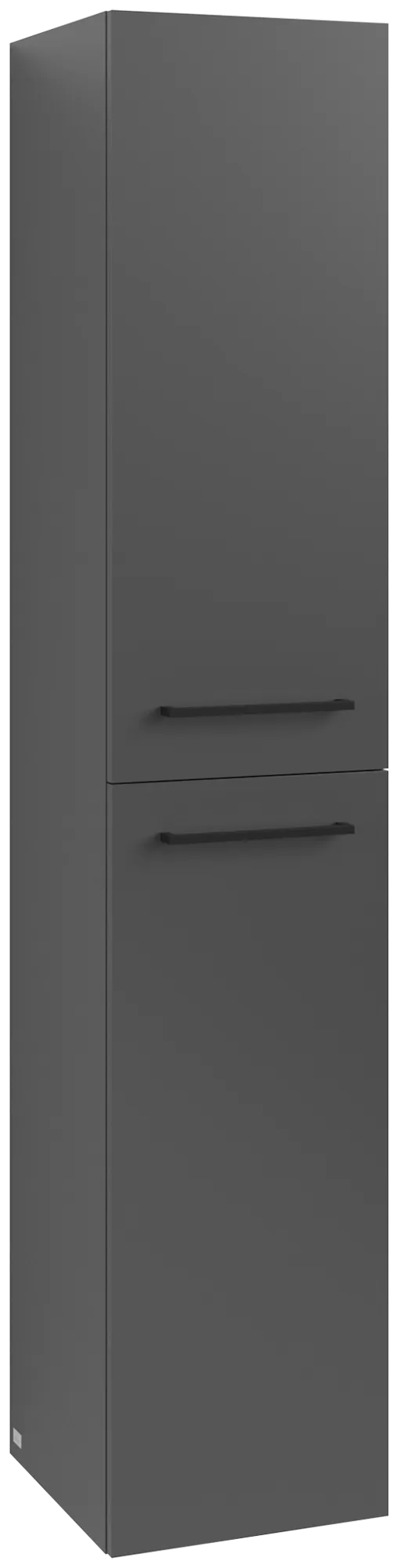 Villeroy & Boch Hochschrank „Avento“ 35 × 176 × 37,2 × 37,2 cm Graphite, Anschlag rechts, Soft Closing, 2 Türen
