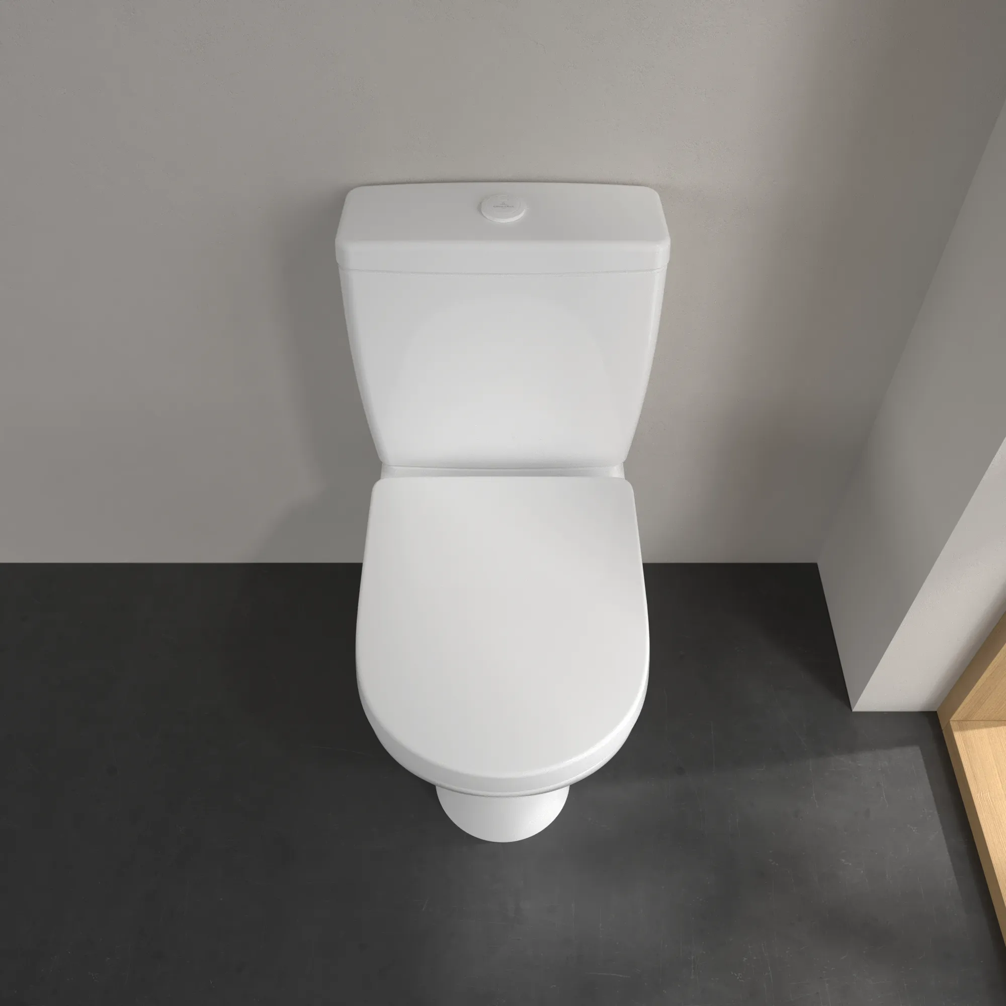 Tiefspül-WC Compact spülrandlos für Kombination O.novo 5689R0, 360 x 605 x 400 mm, Oval, bodenstehend, Abgang waagerecht, Weiß Alpin