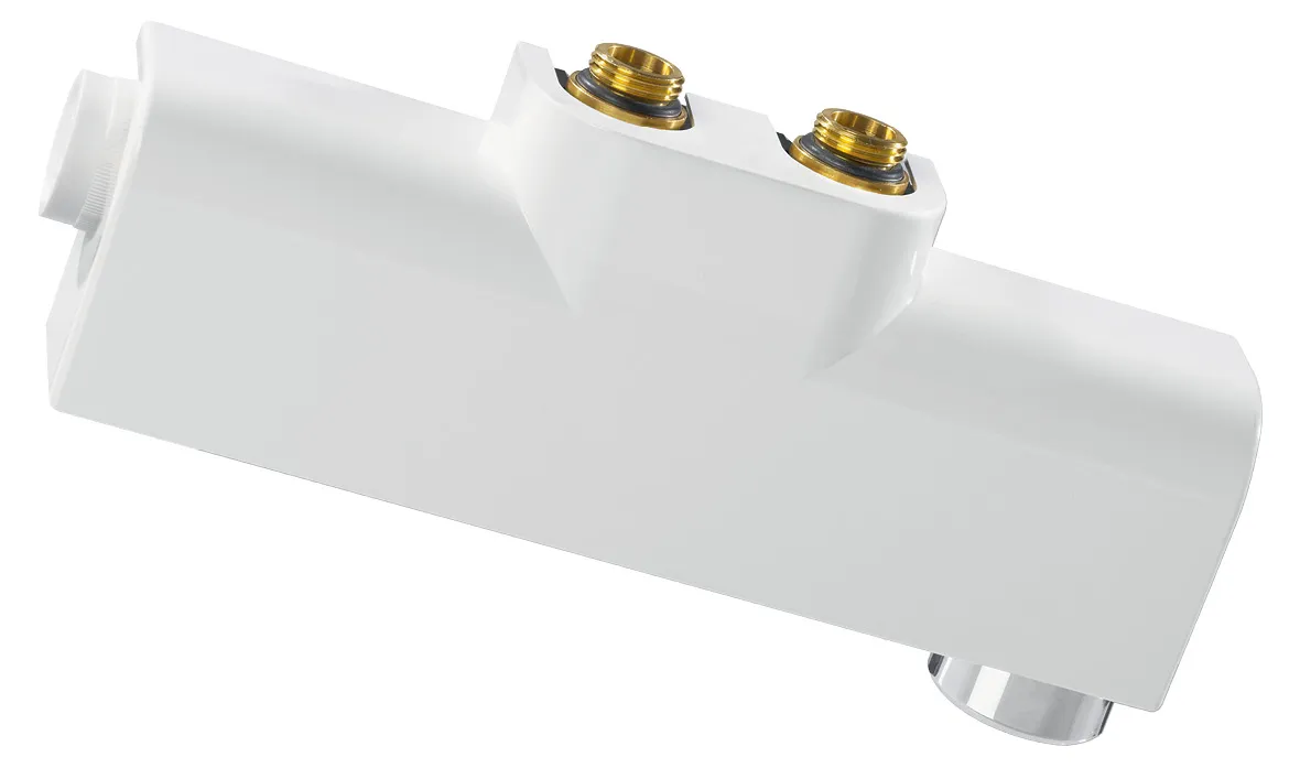 MF-Ventil DN15x50mm, Eck, mit RTL-Ventil inklusiv Verkleidung, weiss
