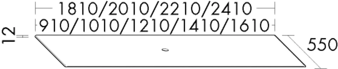 Konsolenplatte Feinstein, Konsolenplatte einzel;1 Beckenausschnitt, Tiefe: 550 mm, Breite: 1810 mm, Höhe: 12 mm Konsolenplatte Feinstein, Konsolenplatte einzel;1 Beckenausschnitt, Tiefe: 550 mm, Breite: 1810 mm, Höhe: 12 mm