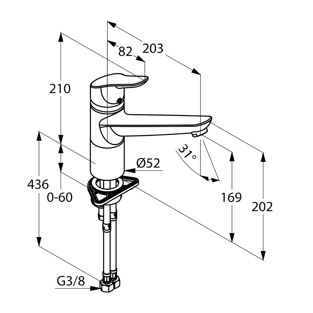 Kludi OBJEKTA Spültisch-EHM DN 15 chrom