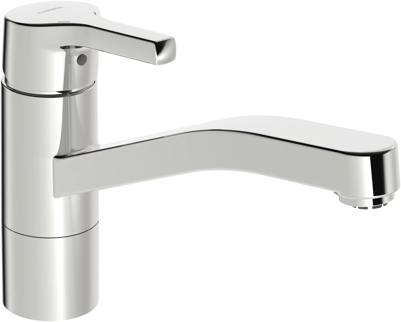 HansaPALENO Einhebelmischer Küchenarmatur, Niederdruck, Chrom, Ausladung 215 mm