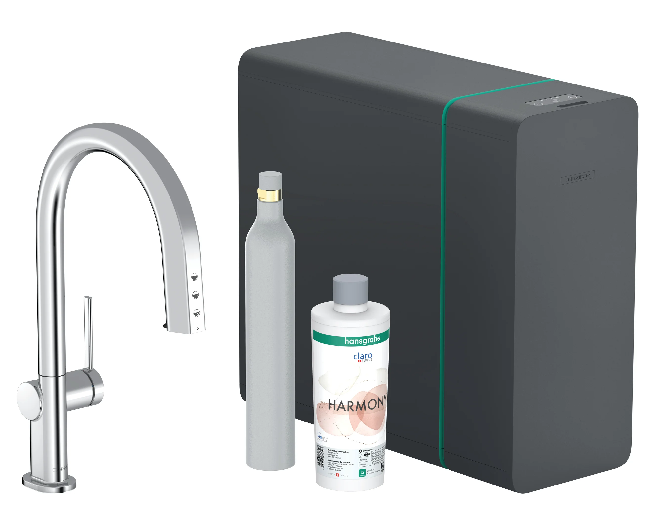 Hansgrohe Aqittura M91 SodaSystem 210 - Einhebel-Küchenmischer mit Ausziehauslauf, Chrom, 35 mm Hahnlochbohrung, bis zu 48,5 cm Auszugslänge