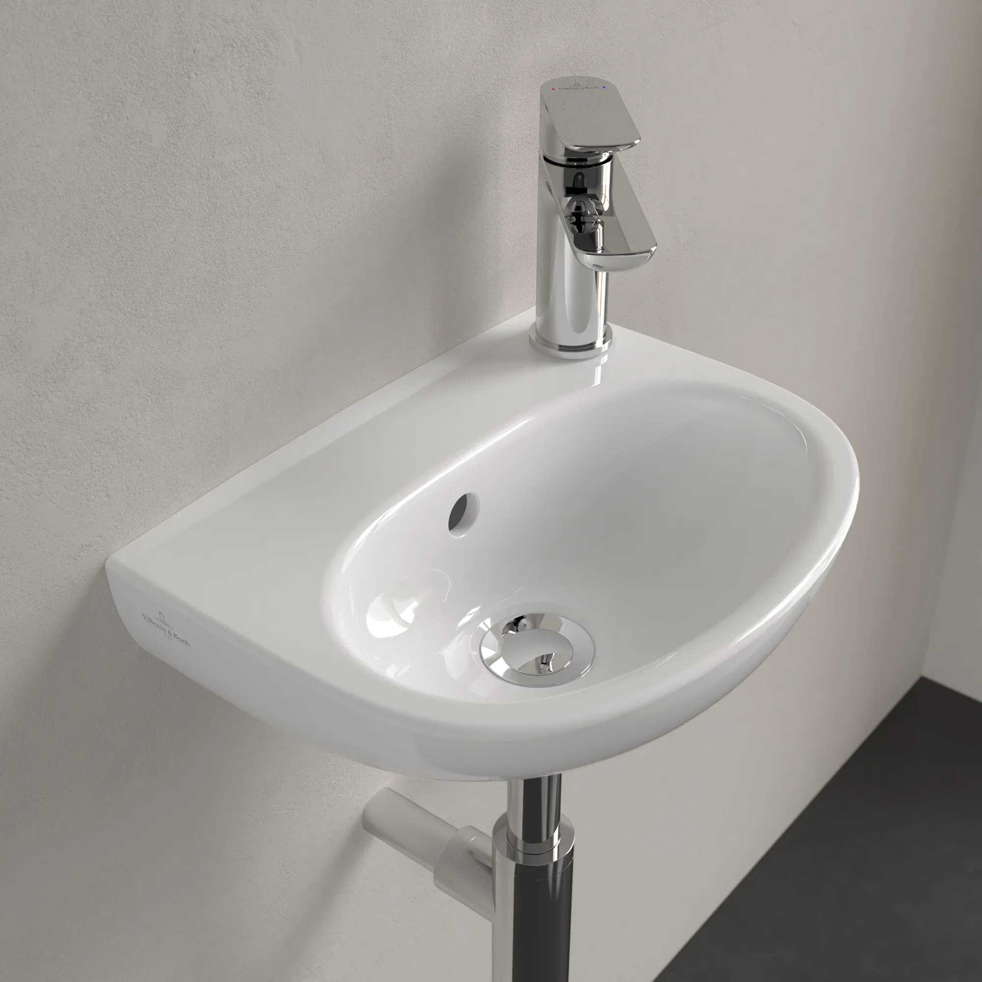 Villeroy & Boch Handwaschbecken „O.novo“ 275 × 360 × 145 mm, vorgestochene Hahnlochbohrung, für Becken mittig, Hahnlochposition seitlich in Weiß Alpin Villeroy & Boch Handwaschbecken „O.novo“ 275 × 360 × 145 mm, vorgestochene Hahnlochbohrung, für Becken mittig, Hahnlochposition seitlich in Weiß Alpin