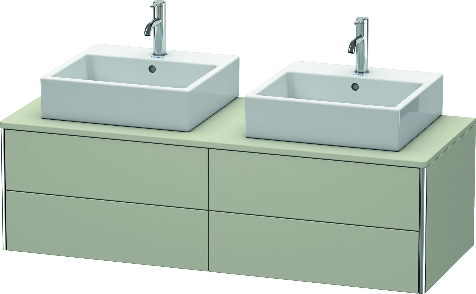 Duravit Waschtischunterschrank wandhängend „XSquare“ 140 × 40 × 54,8 cm Taupe Seidenmatt Duravit Waschtischunterschrank wandhängend „XSquare“ 140 × 40 × 54,8 cm Taupe Seidenmatt
