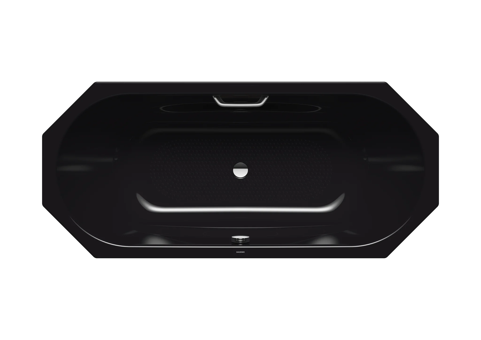 Kaldewei VAIO DUO 8 Badewanne, 1800x800 mm, schwarz, Perl-Effekt, mit Griffloch, Vollantislip