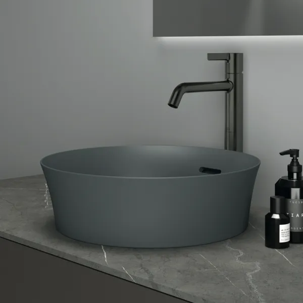 Ideal Standard Waschtischarmatur Joy, verl. Sockel, o. Ablgarn., Ausladung 170mm, Magnetic Grey