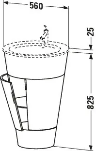 Duravit Waschtischunterschrank bodenstehend „Starck 1“ 56 × 82,5 × 56 cm in Amerikanischer Nussbaum