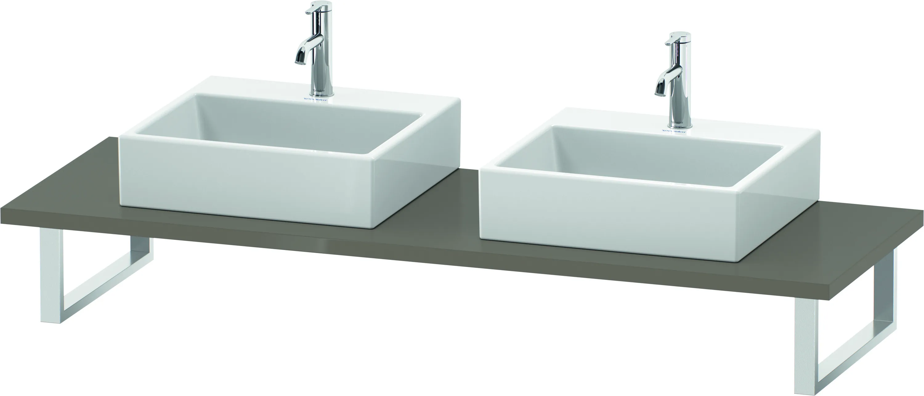 Duravit Konsole „L-Cube“ in Flannel Grey Hochglanz Duravit Konsole „L-Cube“ in Flannel Grey Hochglanz