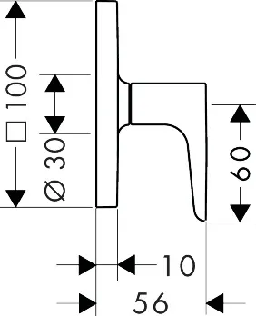 Unterputzventil Axor Citterio M Fertigset chrom mit Hebelgriff Unterputzventil Axor Citterio M Fertigset chrom mit Hebelgriff