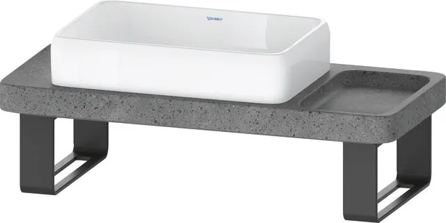 Duravit Aufsatzwaschtisch inkl. Natursteinkonsole und Konsolenträger „Qatego“ 100 × 45 × 90 cm in Weiß Hochglanz Duravit Aufsatzwaschtisch inkl. Natursteinkonsole und Konsolenträger „Qatego“ 100 × 45 × 90 cm in Weiß Hochglanz