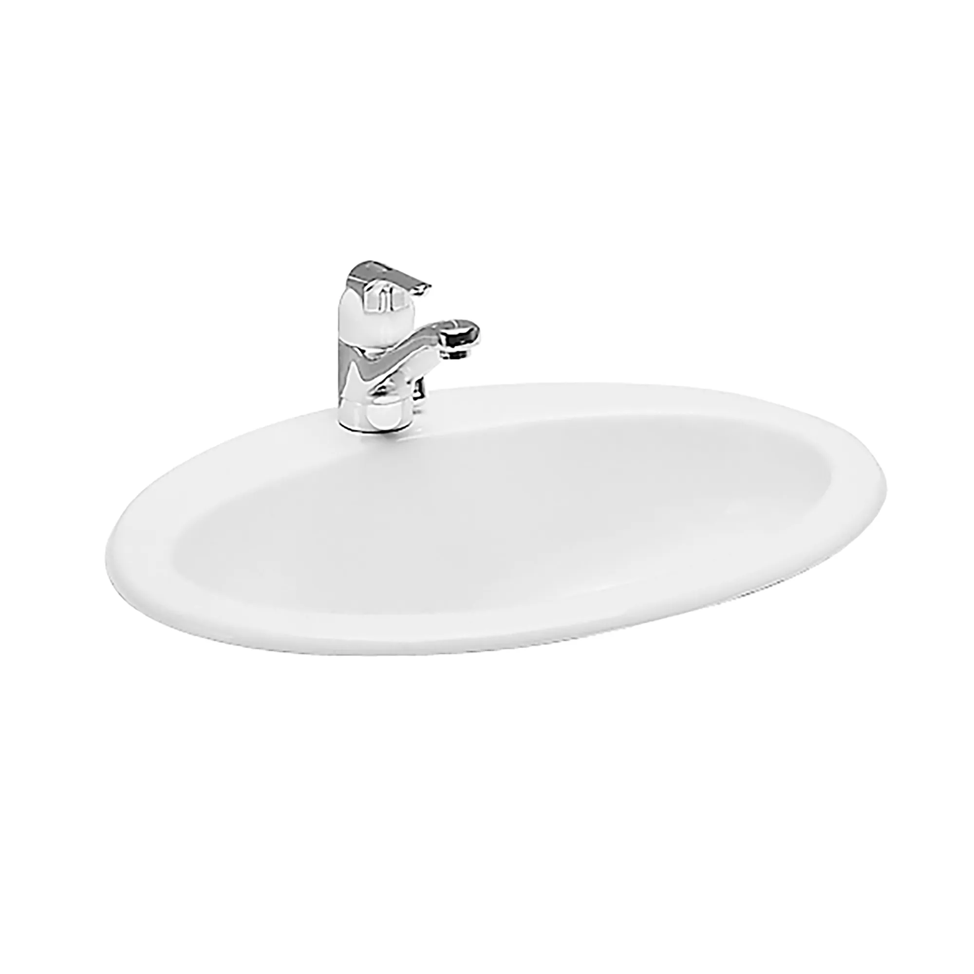 Einbauwaschtisch von oben INDOVA 480x610x195 1 Hahnloch mit Überlauf vorne weiß Einbauwaschtisch von oben INDOVA 480x610x195 1 Hahnloch mit Überlauf vorne weiß