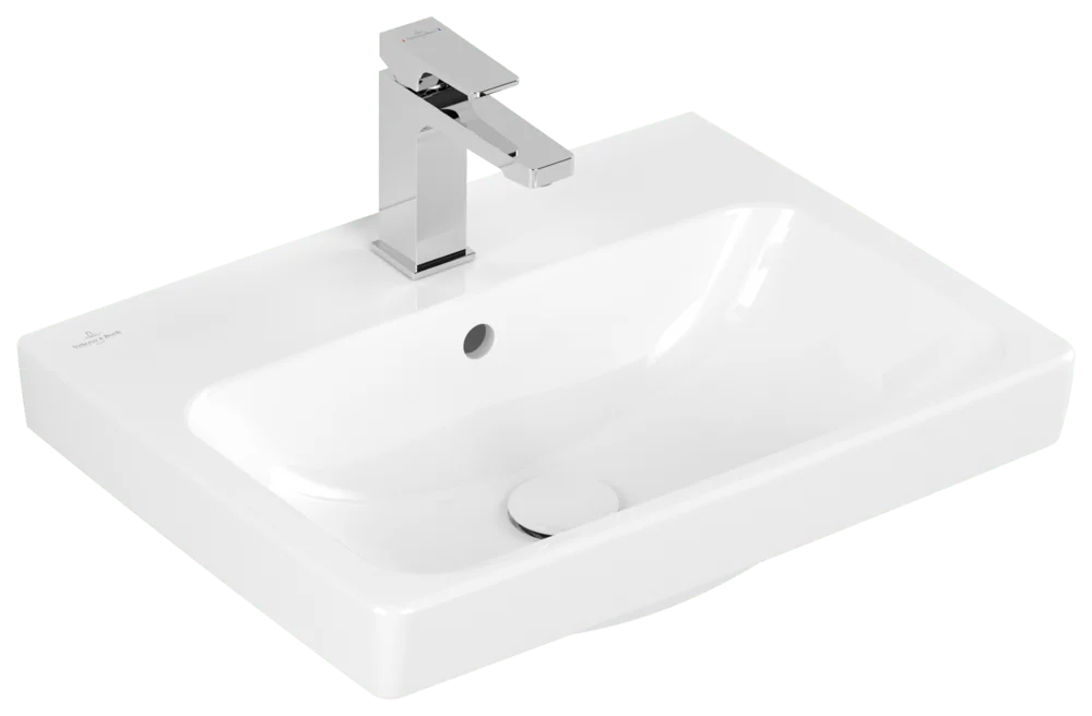 Villeroy & Boch Architectura Waschbecken 550x420mm, Rechteck, 1HL. mit Überlauf, Weiß Alpin