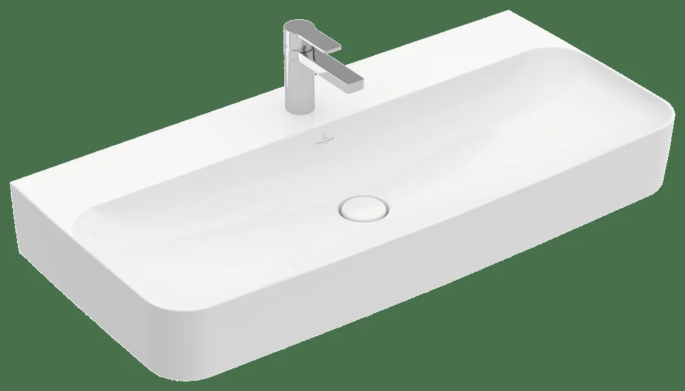 Villeroy & Boch Finion Waschbecken 41681H, Rechteck, 1000x470mm, TitanCeram, Weiß Alpin CeramicPlus