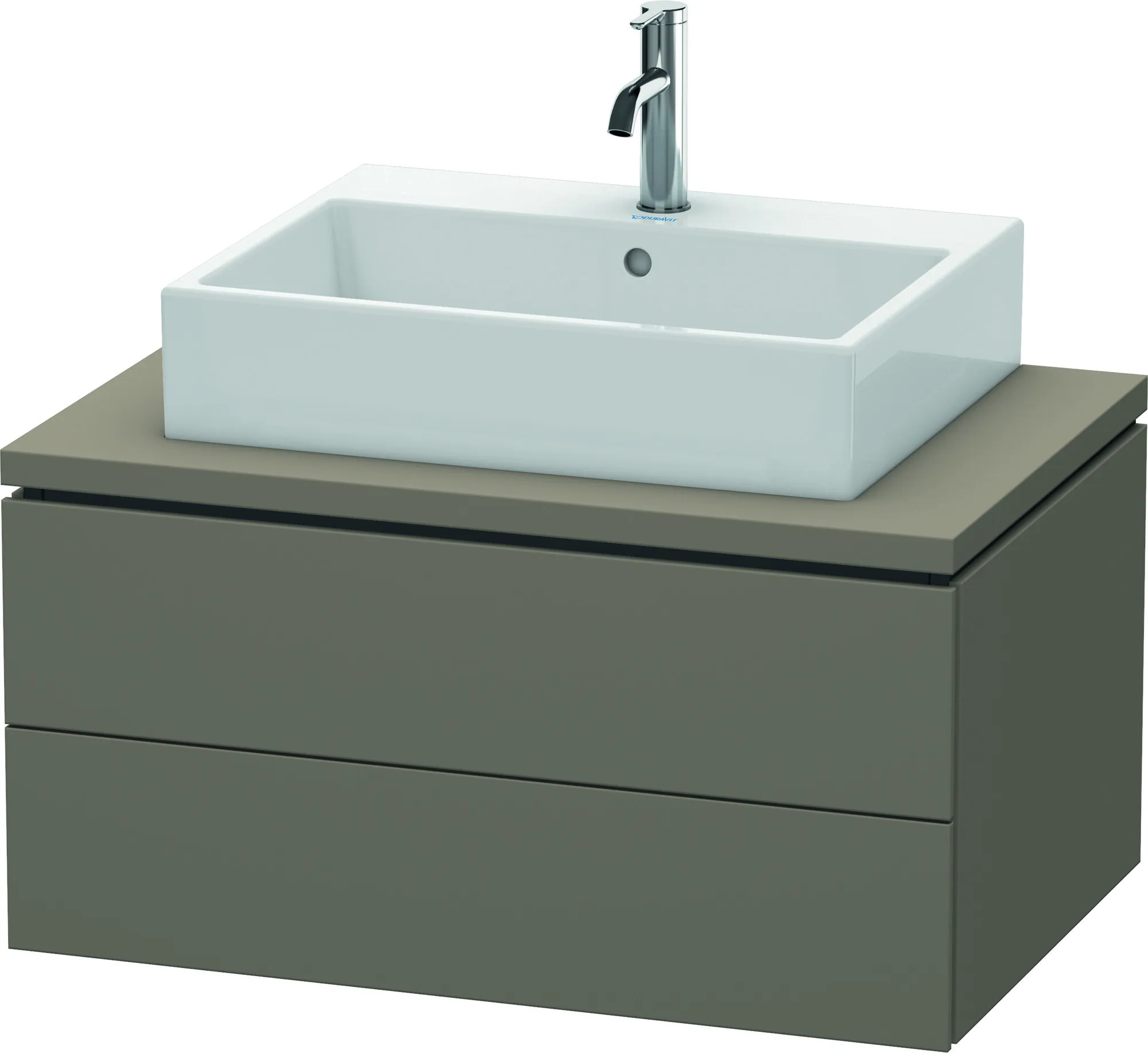 Duravit Waschtischunterschrank wandhängend „L-Cube“ 82 × 40 × 54,7 cm Flannel Grey Seidenmatt Duravit Waschtischunterschrank wandhängend „L-Cube“ 82 × 40 × 54,7 cm Flannel Grey Seidenmatt