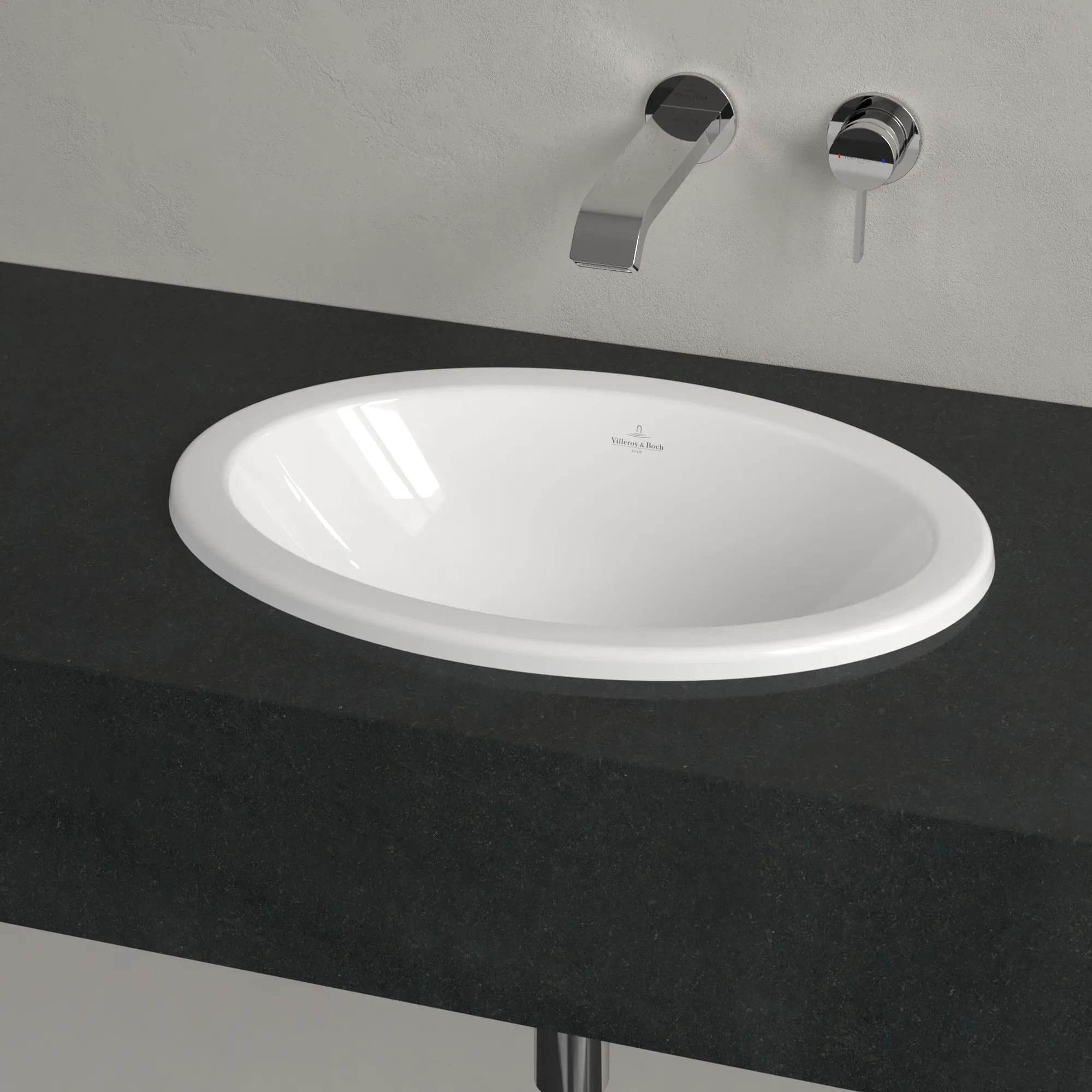 Villeroy & Boch Einbauwaschtisch aus TitanCeram „Loop & Friends“ ohne Hahnlochbohrung, 505 × 360 × 185 mm, ohne Hahnlochbohrung in Weiß Alpin Villeroy & Boch Einbauwaschtisch aus TitanCeram „Loop & Friends“ ohne Hahnlochbohrung, 505 × 360 × 185 mm, ohne Hahnlochbohrung in Weiß Alpin