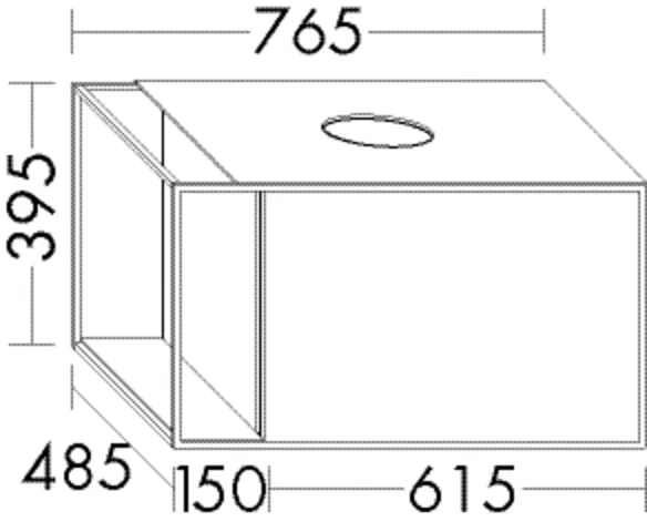 Waschtischunterschrank Junit von burgbad – weiß, 765 mm breit, 395 mm hoch, 485 mm tief, mit Auszug, Ablageplatte und Handtuchhalter