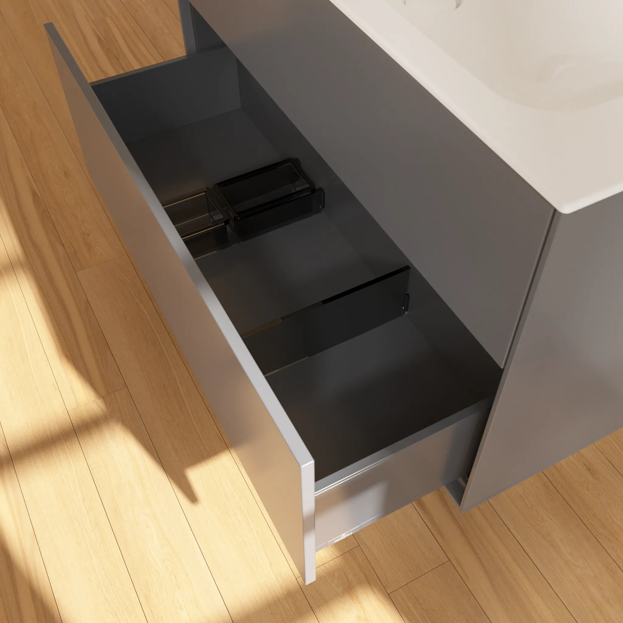Villeroy & Boch Waschtischunterschrank „Finion“ für Schrankwaschtisch 996 × 591 × 498 mm Anthracite Matt Lacquer, für Becken mittig