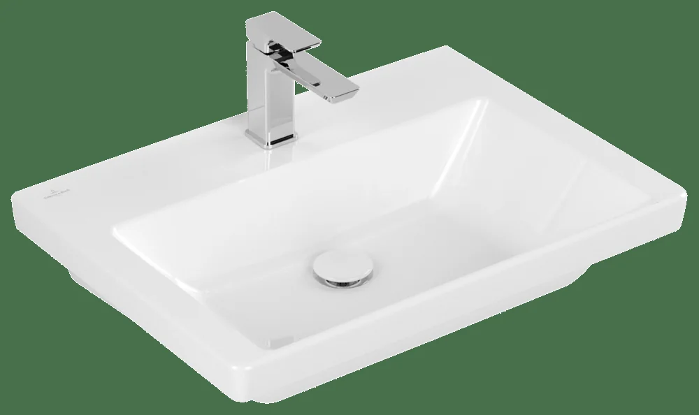 Villeroy & Boch Subway 3.0 Waschbecken, TitanCeram, 650 x 470 mm, Rechteck, 1HL. ohne Überlauf, Weiß Alpin Villeroy & Boch Subway 3.0 Waschbecken, TitanCeram, 650 x 470 mm, Rechteck, 1HL. ohne Überlauf, Weiß Alpin