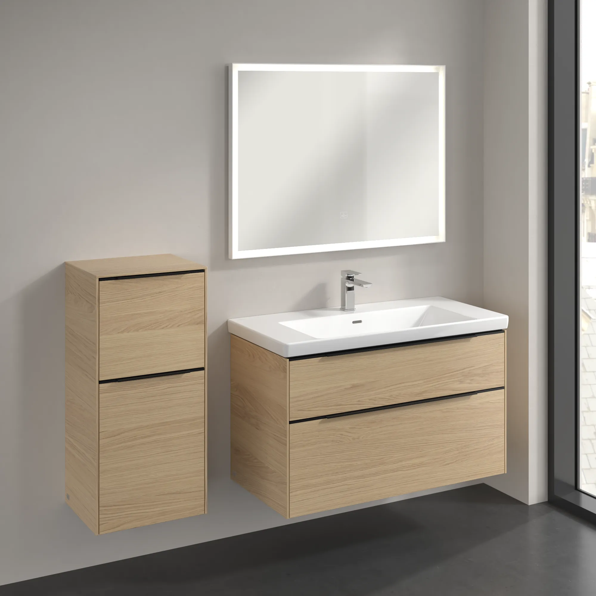 Villeroy & Boch Seitenschrank „Subway 3.0“ 40 × 86 × 36,2 × 36,2 cm 1 Auszug, 1 Tür, Anschlag (Scharnier) links, 1 Tür, Anschlag links Villeroy & Boch Seitenschrank „Subway 3.0“ 40 × 86 × 36,2 × 36,2 cm 1 Auszug, 1 Tür, Anschlag (Scharnier) links, 1 Tür, Anschlag links