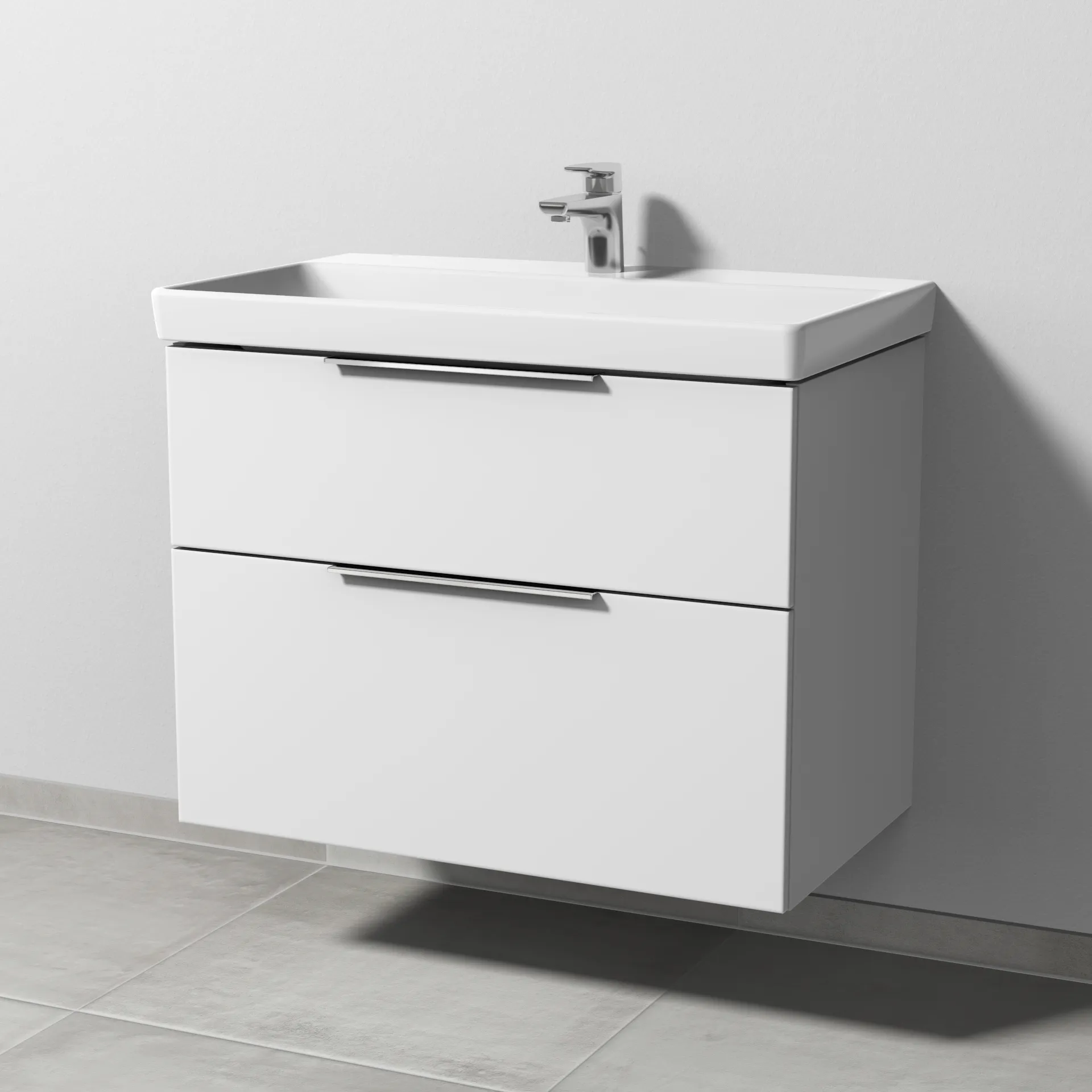 Waschtischunterbau mit Auszügen 3way (UM623) 580x776x452 Anthrazit-Matt