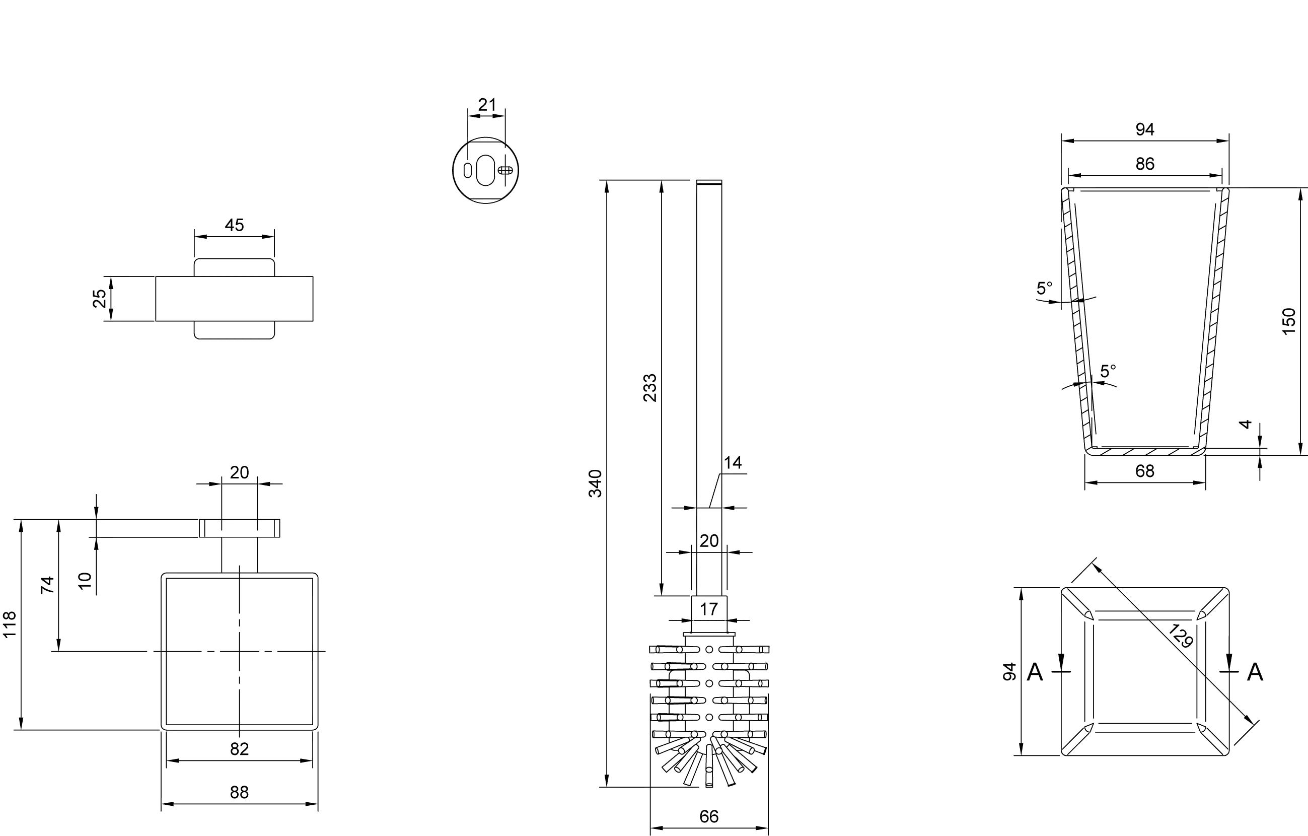 Villeroy & Boch Toilettenbürstengarnitur „Elements-Striking“ 11,8 cm in chrom, Befestigung verdeckt Villeroy & Boch Toilettenbürstengarnitur „Elements-Striking“ 11,8 cm in chrom, Befestigung verdeckt