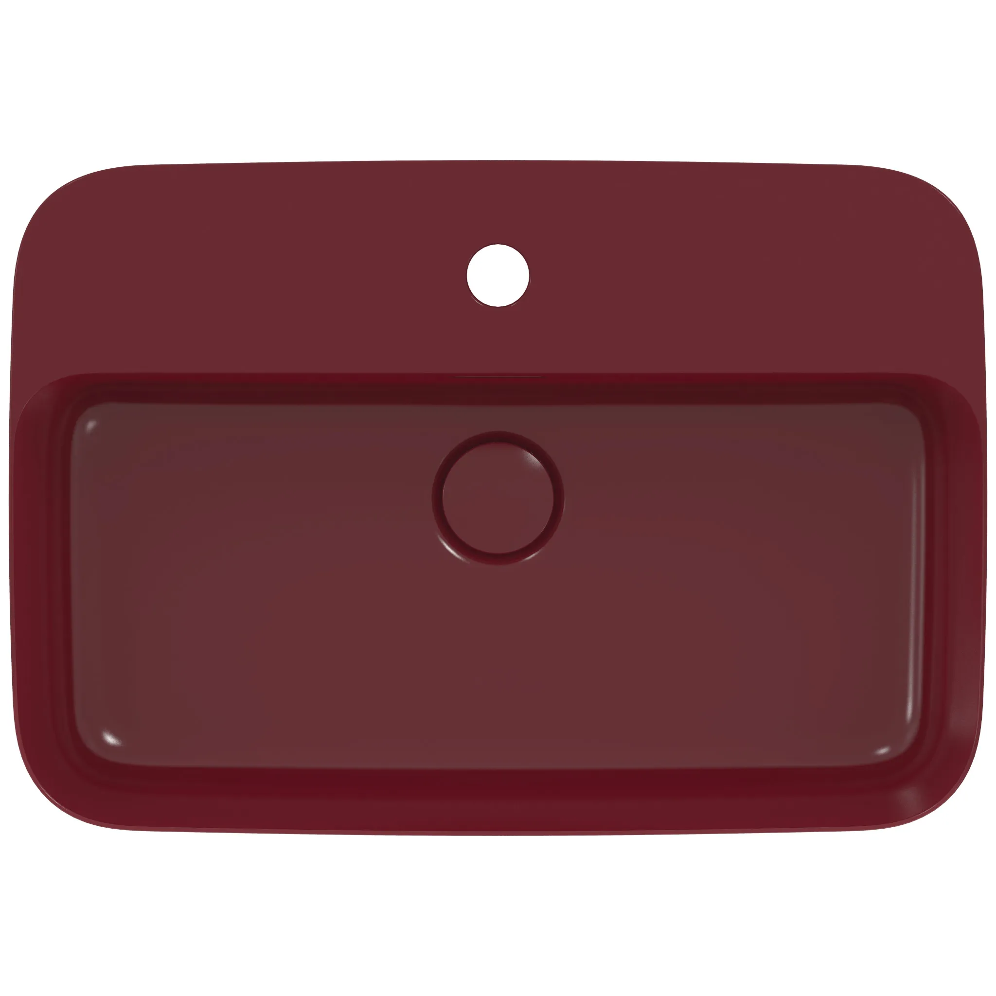 Waschbecken „Ipalyss“ 55 × 38 × 14,5 cm, Hahnlochposition mittig in Granatapfel