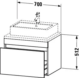 Duravit Waschtischunterschrank wandhängend „DuraStyle“ 70 × 51,2 × 54,8 cm