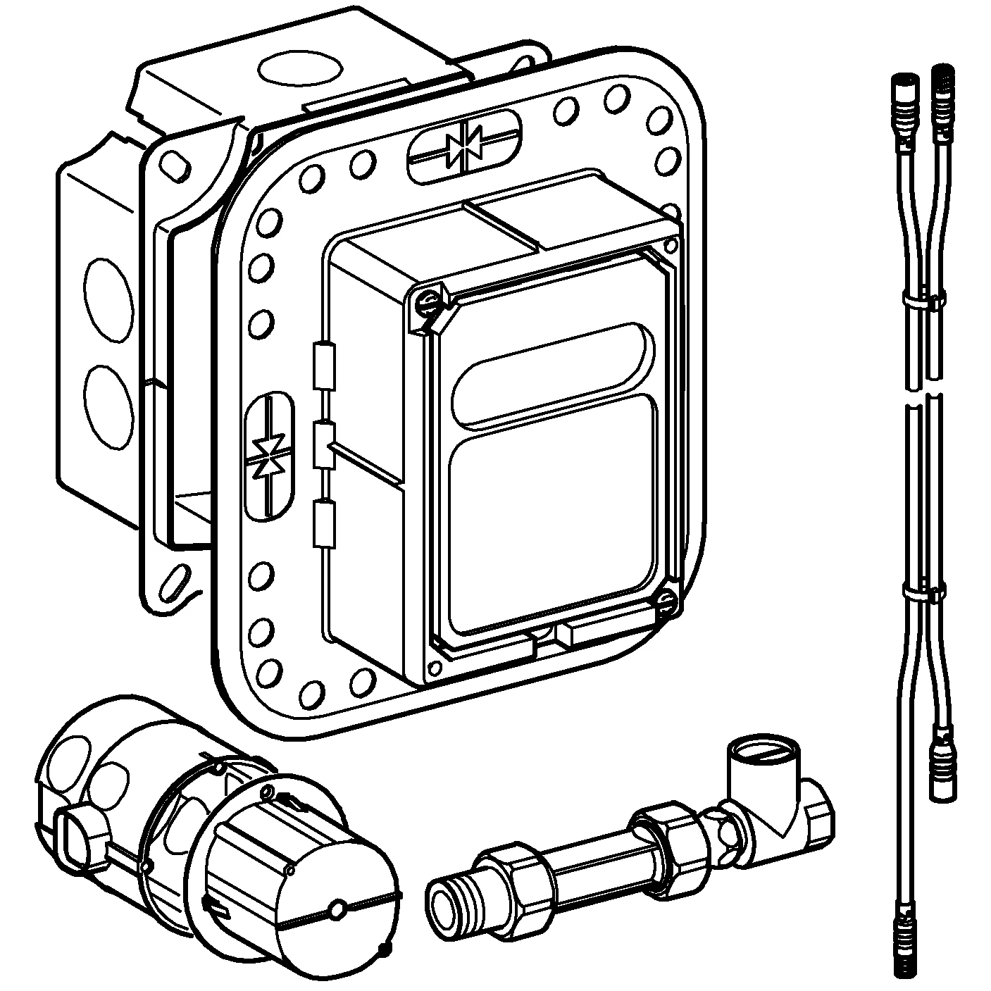 Unterputz-Einbaukasten 36264_1, Wandeinbau, passend zu IR-Fertigmontagesets