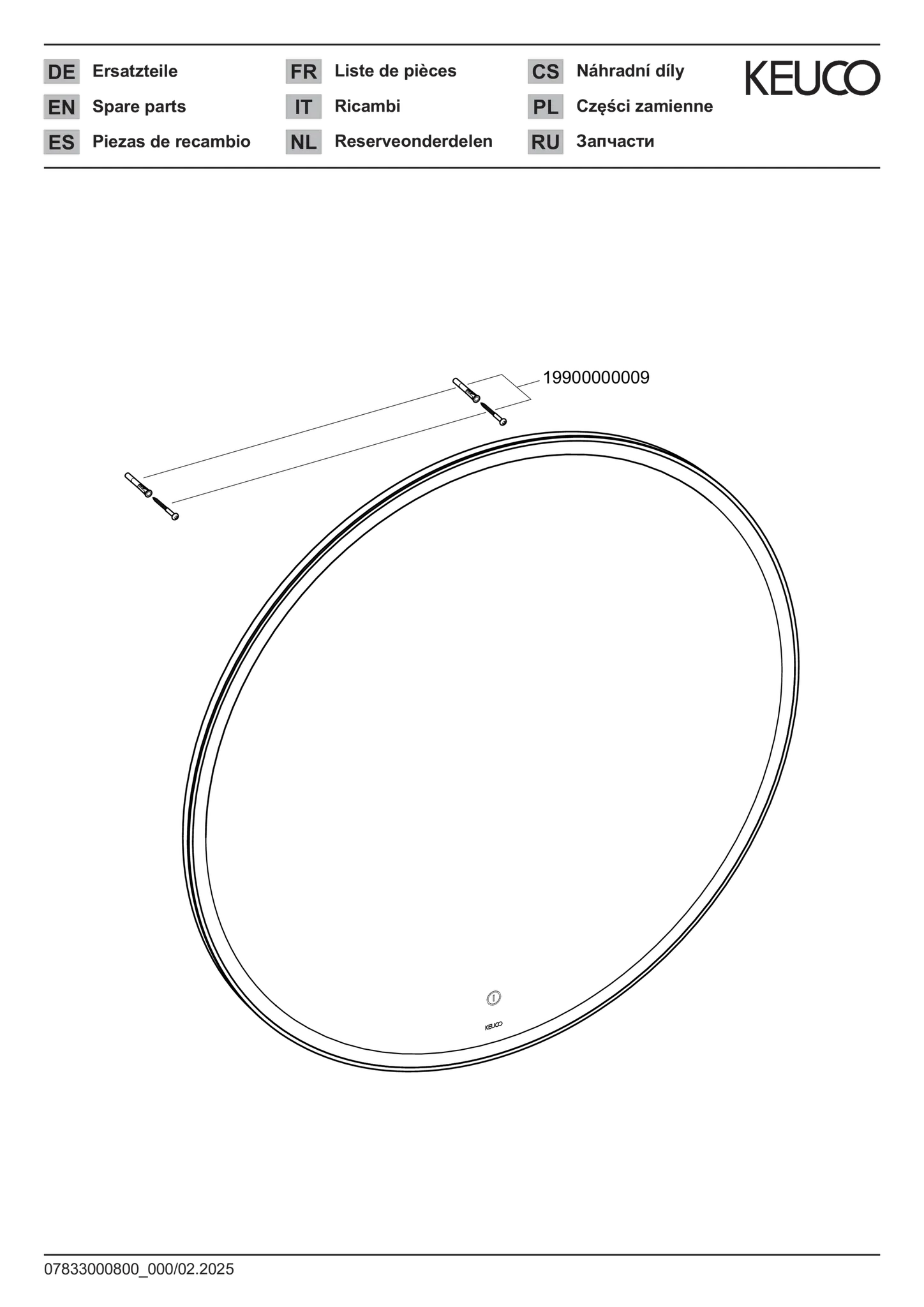 KEUCO Spiegel ⌀ 800 mm