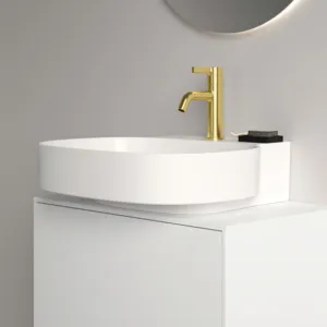 Waschbecken „Linda-X“ 50 × 48 × 13,5 cm, Hahnlochposition mittig in Weiß Waschbecken „Linda-X“ 50 × 48 × 13,5 cm, Hahnlochposition mittig in Weiß