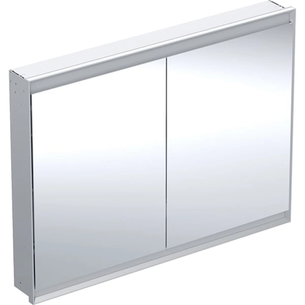 Geberit Spiegelschrank „One“ 120 × 15 cm in Aluminium eloxiert