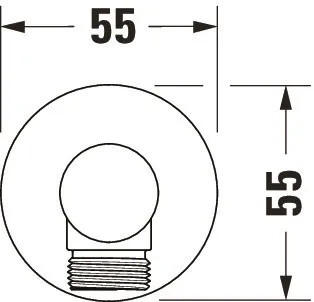 Brausegarnitur Brausen und Zubehör Wandanschlussbogen „ZubehörArmaturen“ in Schwarz (matt)