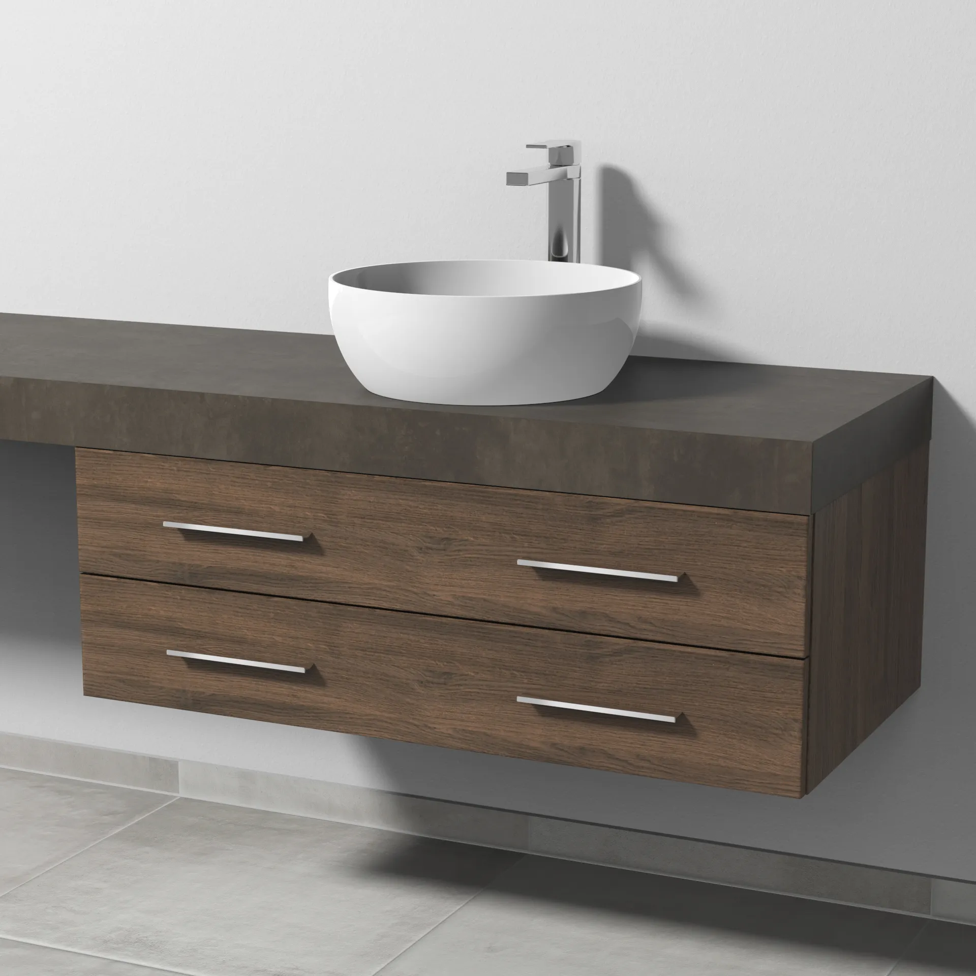 Sanipa Waschtischunterschrank „2morrow“ 1000 × 340 × 520 mm in Eiche Arizona