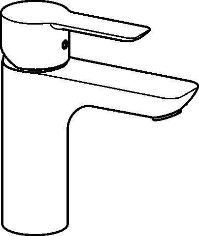 Einhand-Waschtischarmatur „Ligna“ Ausladung 108 mm in Chrom Einhand-Waschtischarmatur „Ligna“ Ausladung 108 mm in Chrom